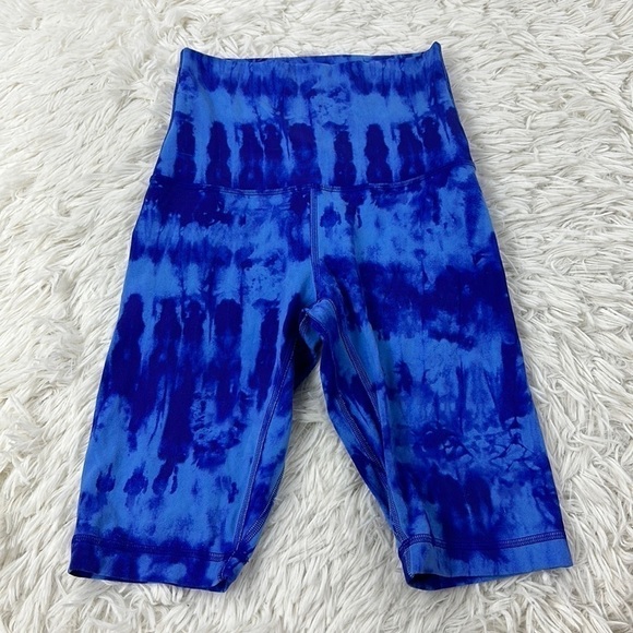 Lululemon Align Super High Rise Short 10" *Game Day Game Day Blue Multi - Picture 1 of 5